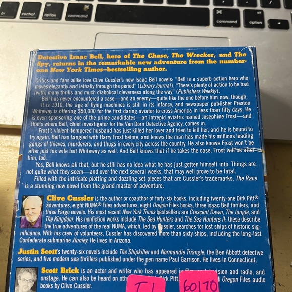 Audiobook "The Race" by Justin Scott and Clive Cussler unabridged 9 disc set - Picture 3 of 3